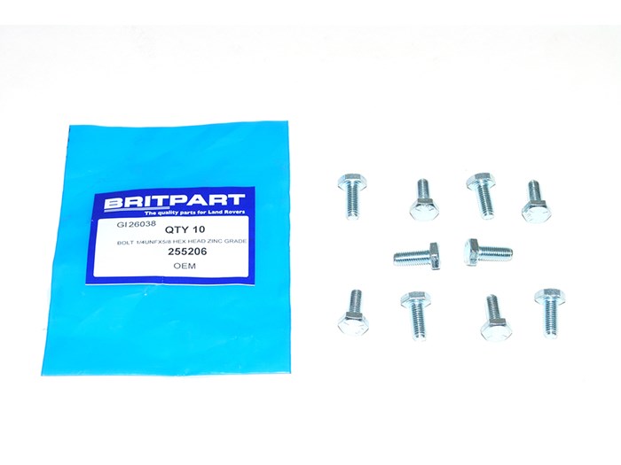 BOLT 1/4UNFX5/8 HEX HEAD ZINC GRADE T