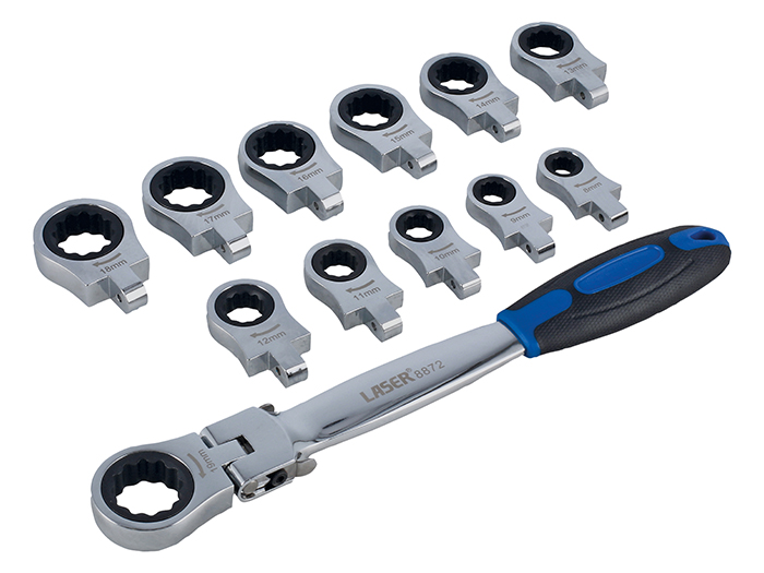Laser Multi-Head Ratchet Spanner Set