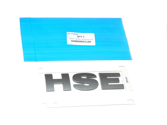 DECAL - MODEL IDENTIFIC