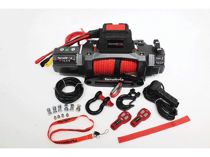 M12.5S 12v ELECTRIC WINCH SYNTHETIC ROPE & REMOTE CONTROL